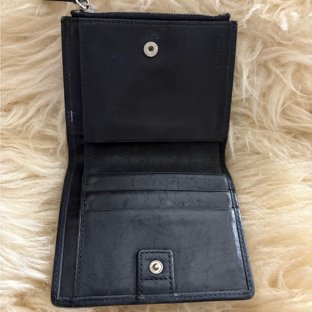 Coach Black Leather Bifold Wallet - Picture 4 of 5